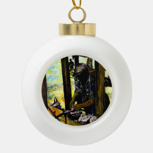 South of Heaven, West of Hell Ceramic Ball Christmas Ornament
