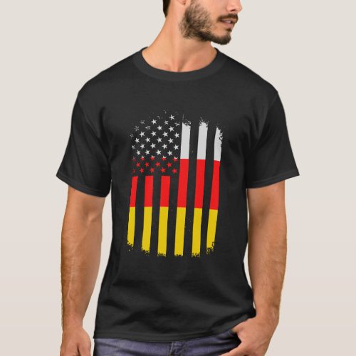 South Ossetia And America Flag Ossetian American F T_Shirt