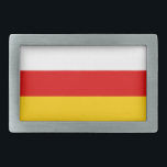 South Ossetia Flag Belt Buckle<br><div class="desc">Patriotic flag of South Ossetia.</div>