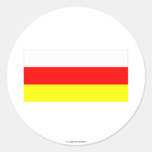 South Ossetia Flag Classic Round Sticker