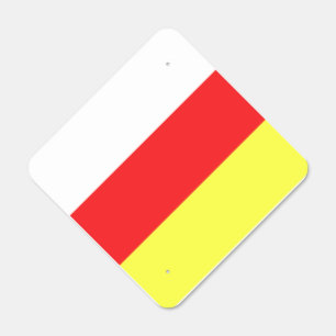 South Ossetia Flag Emblem Metal Sign