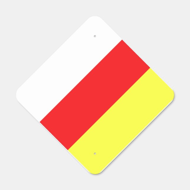 South Ossetia Flag Emblem Metal Sign (Front)