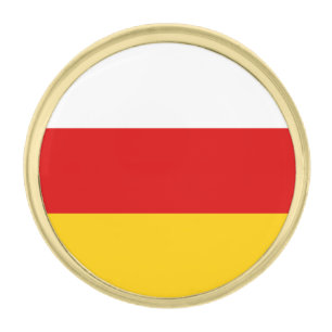 South Ossetia Flag Gold Finish Lapel Pin