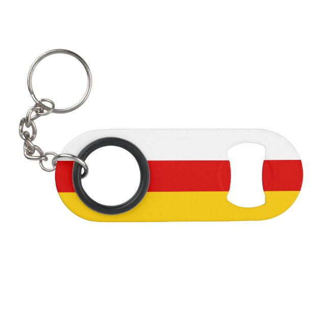 South Ossetia Flag Keychain Bottle Opener (Front (Horizontal))