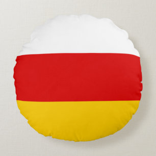 South Ossetia Flag Round Pillow