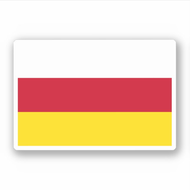 South Ossetia Flag Sticker (Front)