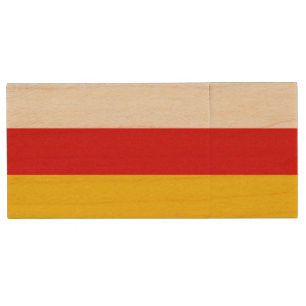 South Ossetia Flag Wood Flash Drive