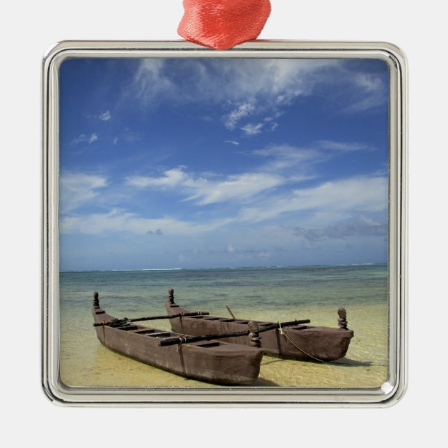 South Pacific, French Polynesia, Moorea. Metal Ornament (Front)