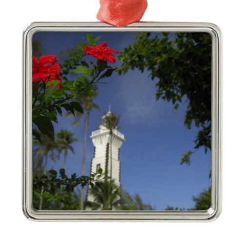 South Pacific, French Polynesia,Tahiti. Hibiscus 3 Metal Ornament
