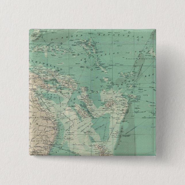 South Pacific Ocean Pinback Button (Front)