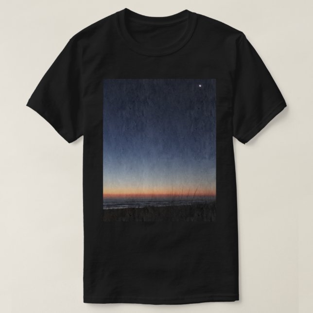 South Padre Early Morning Moon T-Shirt (Design Front)
