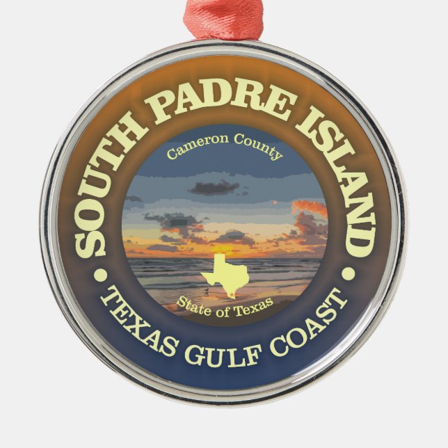 South Padre Island (C) Metal Ornament (Front)