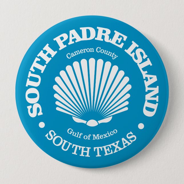 South Padre Island (seashell) Button (Front)