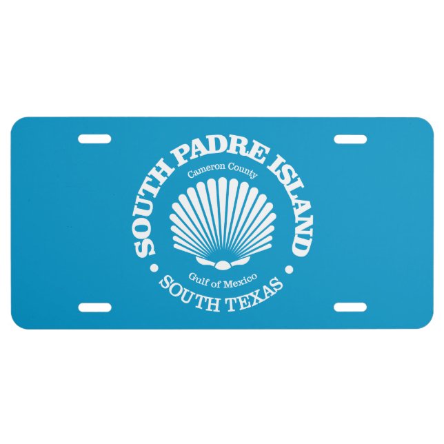 South Padre Island (seashell) License Plate (Front)
