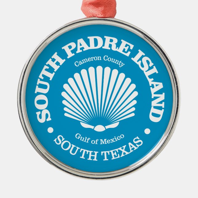 South Padre Island (seashell) Metal Ornament (Front)