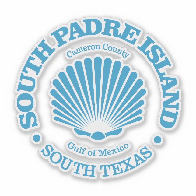 South Padre Island (seashell) Sticker (Front)