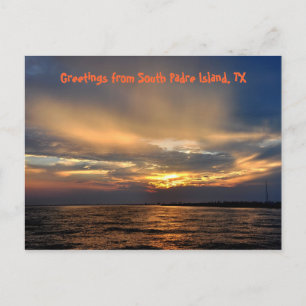 South Padre Island, Sunset, Postcard