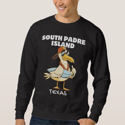 SOUTH PADRE ISLAND Surf Vintage Sunset Surfing Sweatshirt