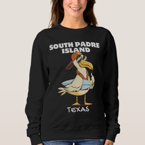 SOUTH PADRE ISLAND Surf Vintage Sunset Surfing Sweatshirt