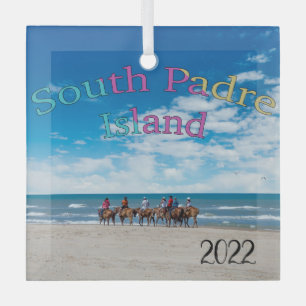South Padre Island, Texas, Glass Ornament