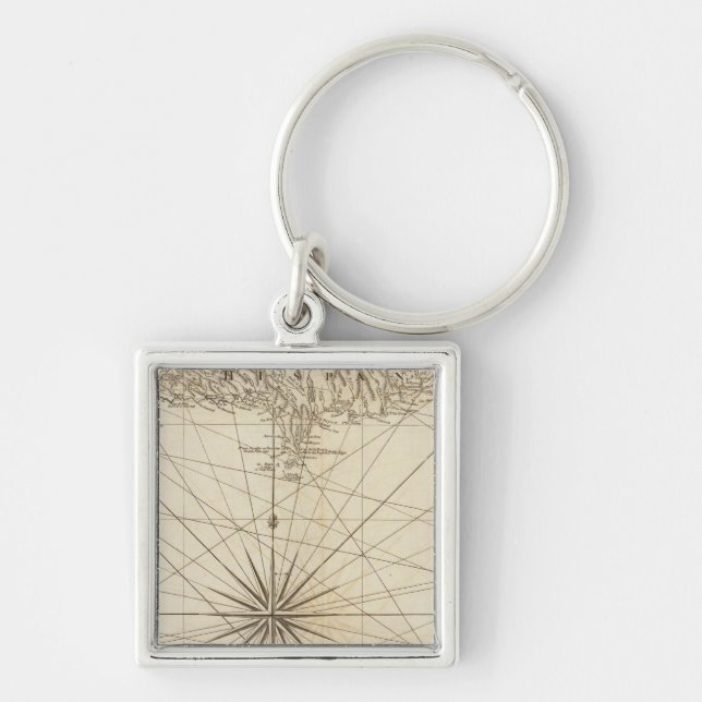 South part of St Domingo or Hispaniola Keychain (Front)
