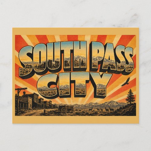 South Pass City WY Pioneer Town High Plains Art Postcard