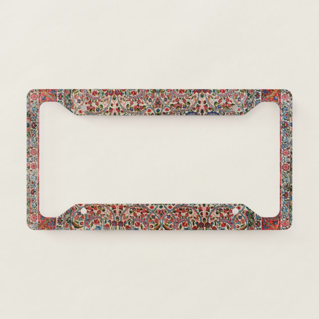 South Persia Red Pink Blue  License Plate Frame (Front)