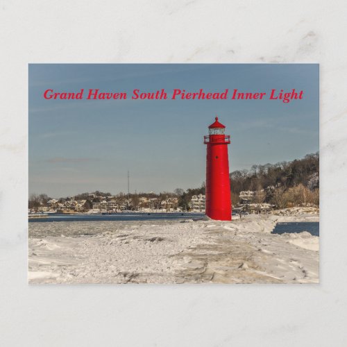 South Pierhead Inner Light	Grand Haven Postcard