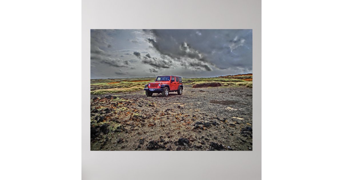 South Point Hawaii jeep adventure offroad poster | Zazzle.com