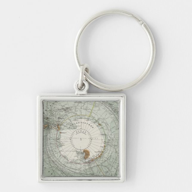South Polar Region Map Keychain (Front)
