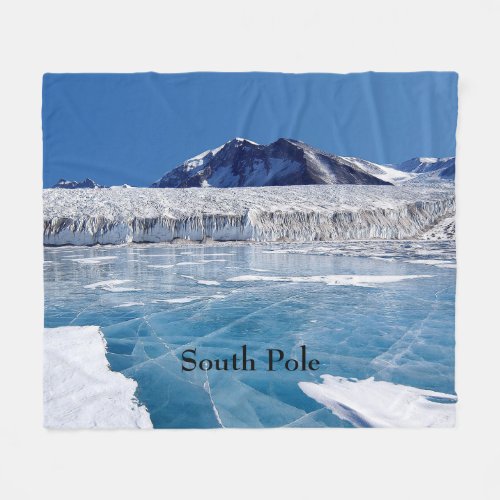 South Pole Antartica Fleece Blanket