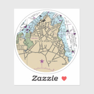 South Portland ME Chart Sticker