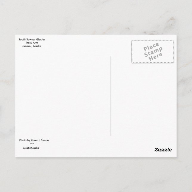 South Sawyer Glacier Post Card (Back)