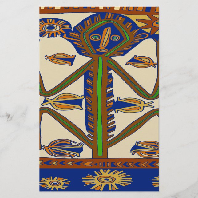 South Seas Samoa Man Stationery (Front)