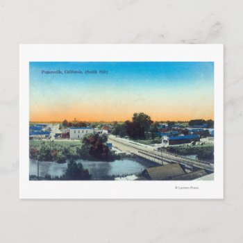 South Side Aerial View Of Townporterville  Ca Postcard by LanternPress at Zazzle