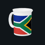 South South African Flag Pitcher<br><div class="desc">Add a touch of South African pride to your beverage service with our exclusive pitcher featuring the flag of South Africa! Crafted with meticulous attention to detail, this pitcher is not just a functional item; it’s a celebration of South Africa’s vibrant culture and heritage. The stylish design prominently displays the...</div>