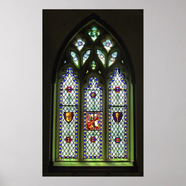 South Stained Glass Window Christ Church Cathedral Poster Zazzle