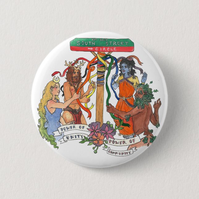 South Street Circle Button Pin (Front)