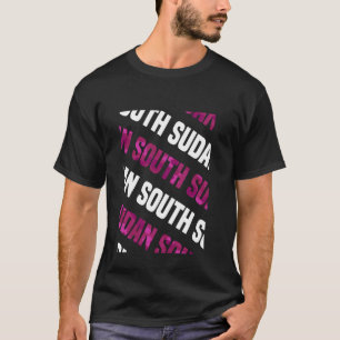 South Sudan Camo Pattern Pink Camouflage T-Shirt