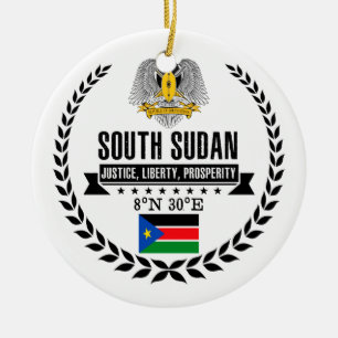 South Sudan Ceramic Ornament