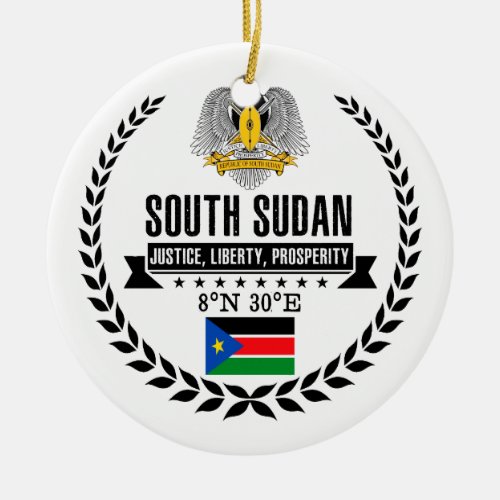 South Sudan Ceramic Ornament