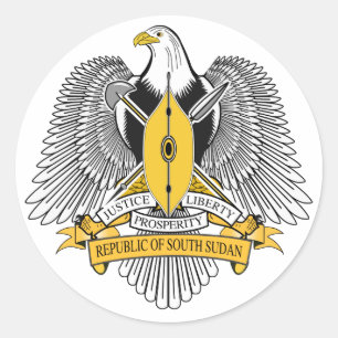 South Sudan Coat of Arms Classic Round Sticker