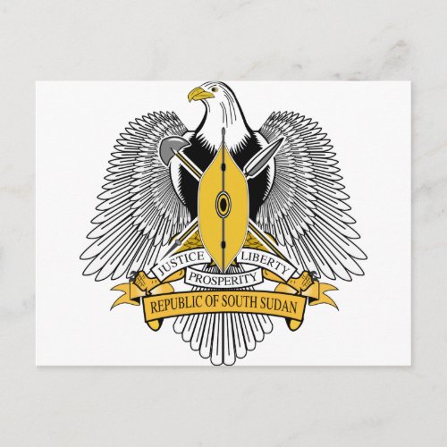 South Sudan Coat of Arms Postcard
