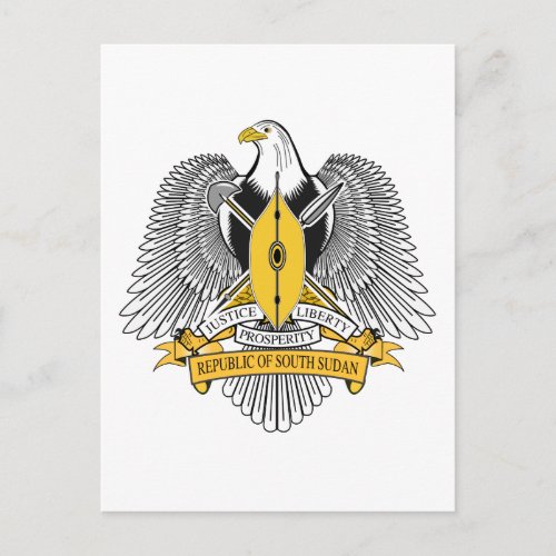 South Sudan Coat of Arms Postcard