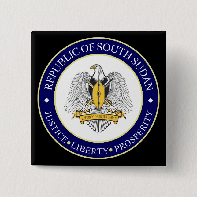 south sudan emblem pinback button (Front)