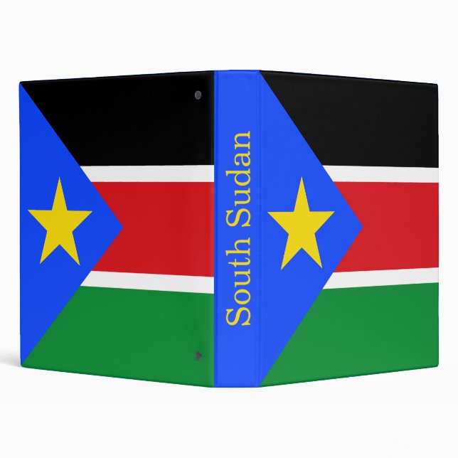 South Sudan Flag 3 Ring Binder (Background)