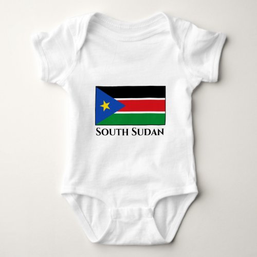South Sudan Flag Baby Bodysuit