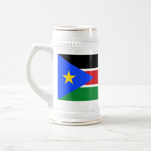 South Sudan Flag Beer Stein (Left)