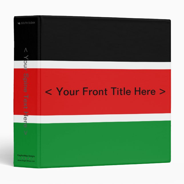 South Sudan Flag Binder (Front/Spine)