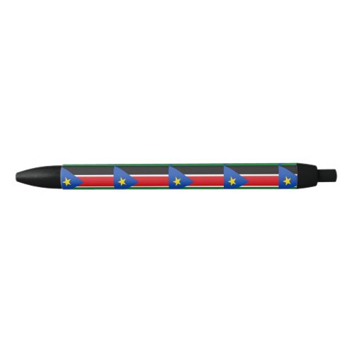 South Sudan Flag Black Ink Pen